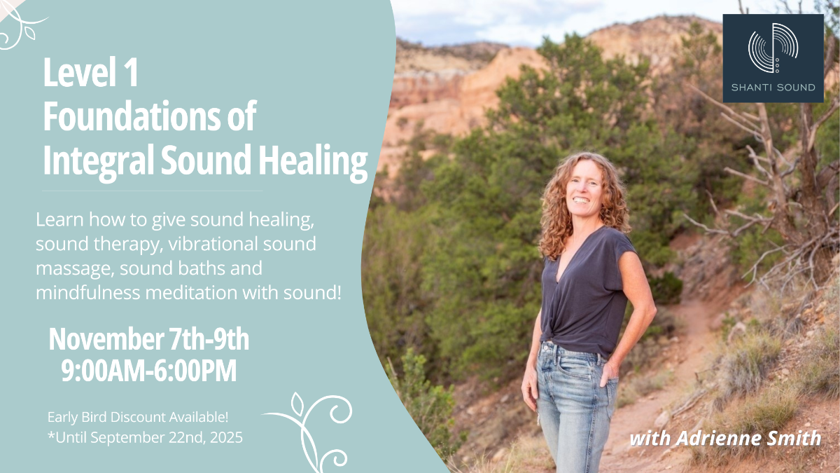 Featured image for “Sound Healing Academy Brings Level 1 Foundations of Integral Sound Healing to Shanti Sound in November 2025”