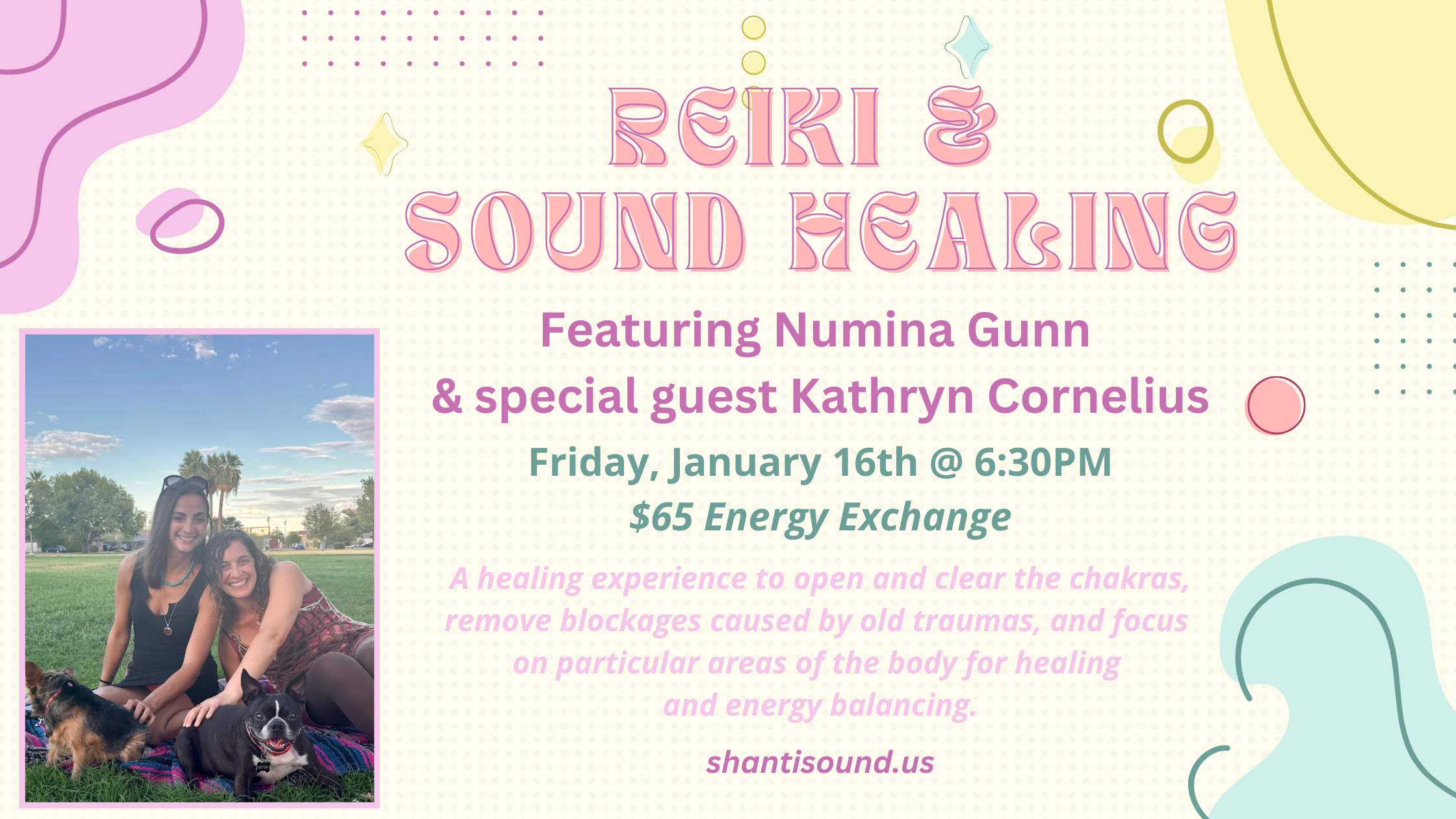 Featured image for “Reiki and Sound Healing with Kathryn and Numina in 2026”